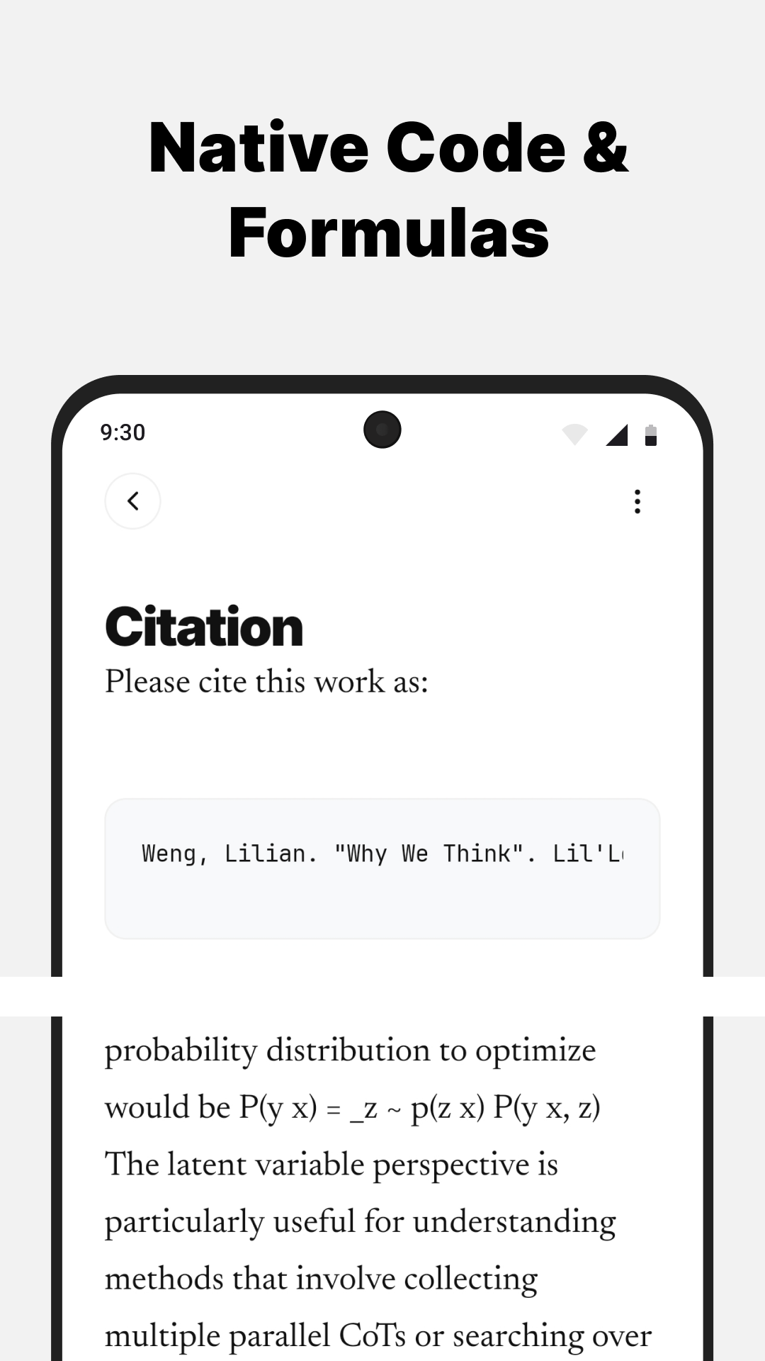 Native Code & Formulas feature